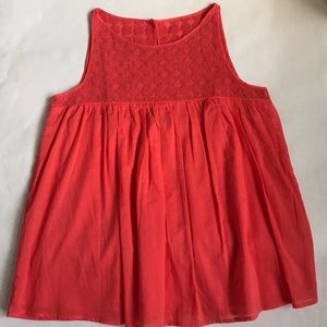 J. Crew A-line Sleeveless Cotton Eyelet Top Medium